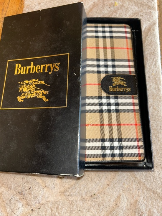 Burberry Accessories - Full inclusion Burberrys Navy Logo Notepad and phone address book vintage